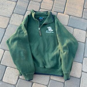 Green Quarter-Zip Sweater